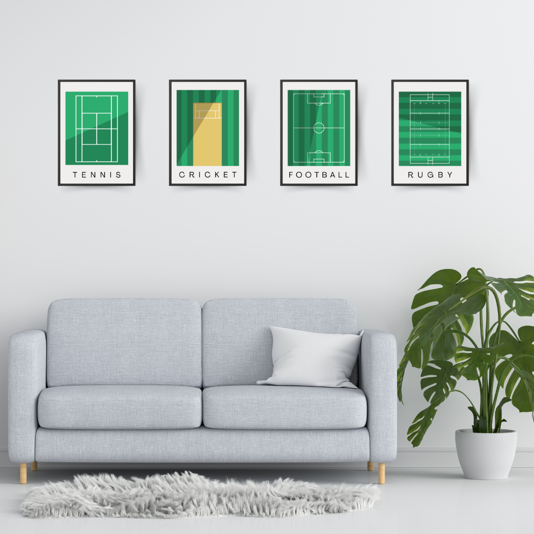 Football Pitch Wall Art | Contemporary Minimalist Poster