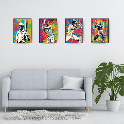 Batsman In Action | Pop Art Poster