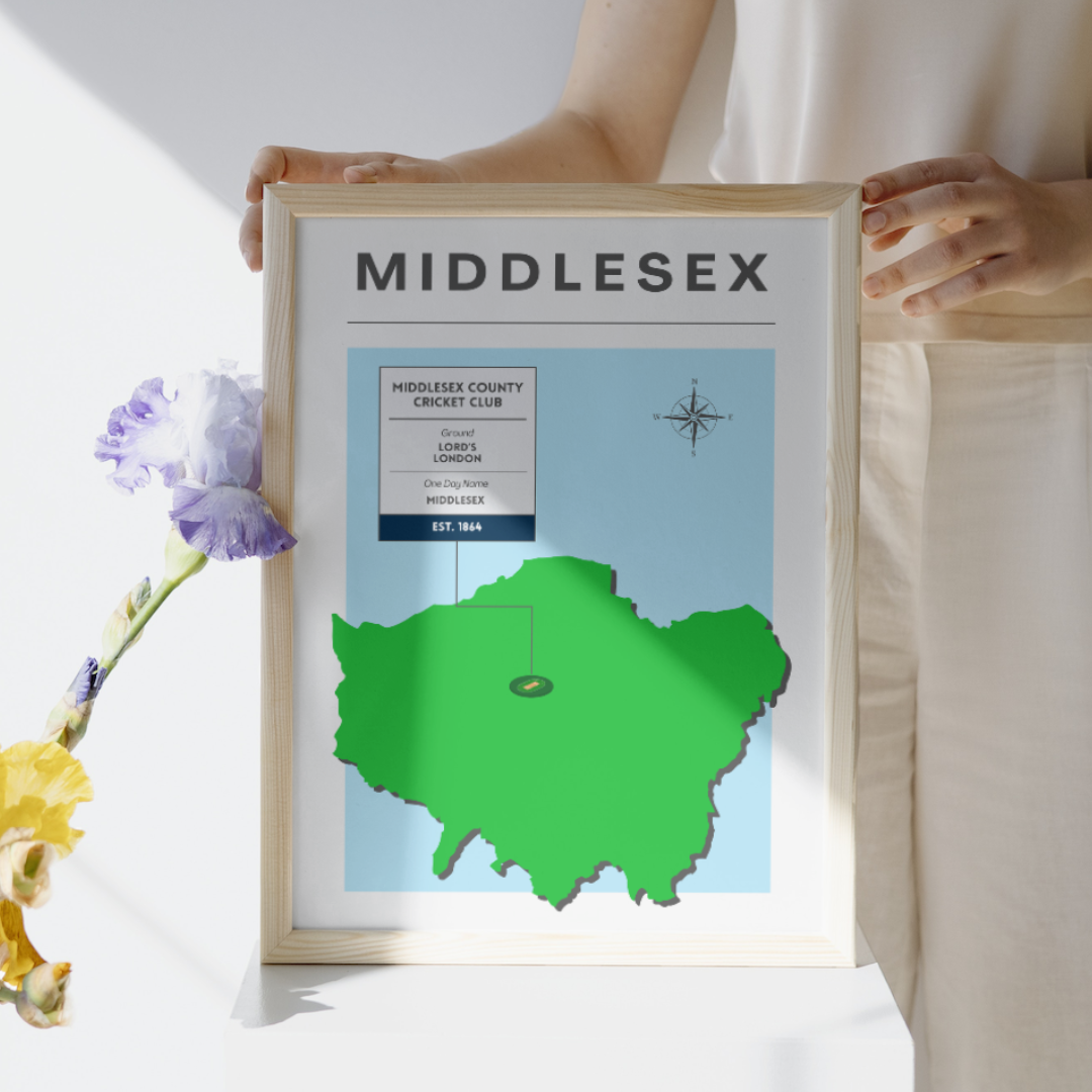 Middlesex County Cricket Poster