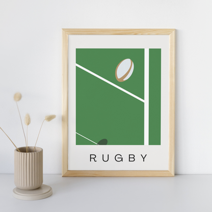 Rugby Contemporary Minimalist Wall Print