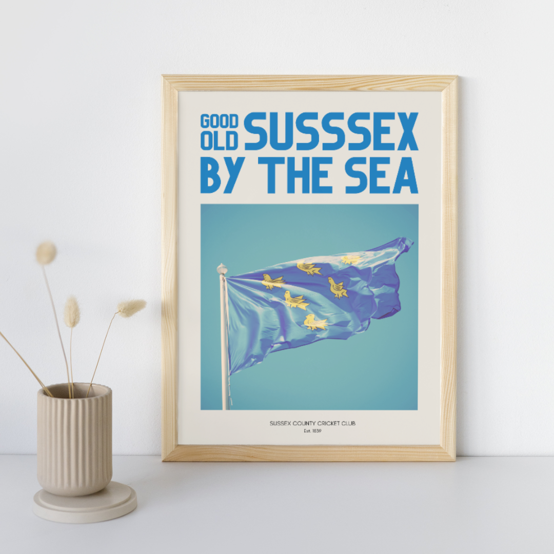 Sussex Cricket Supporters Wall Print