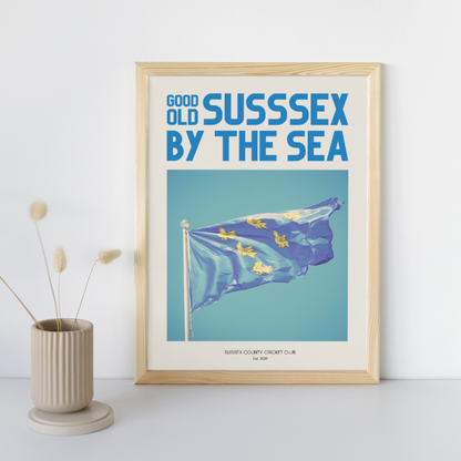 Sussex Cricket Supporters Wall Print