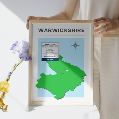 Warwickshire County Cricket Poster