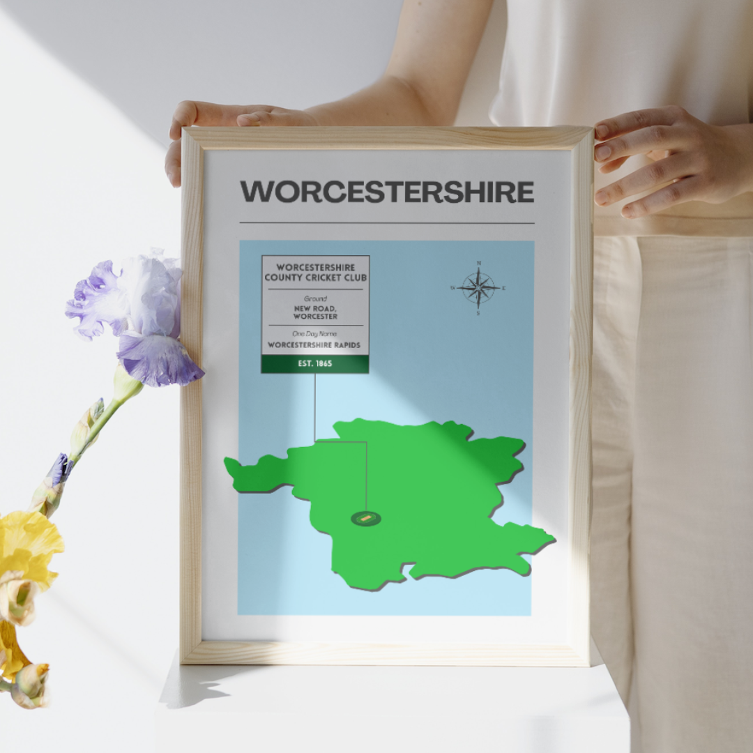 Worcestershire County Cricket Poster