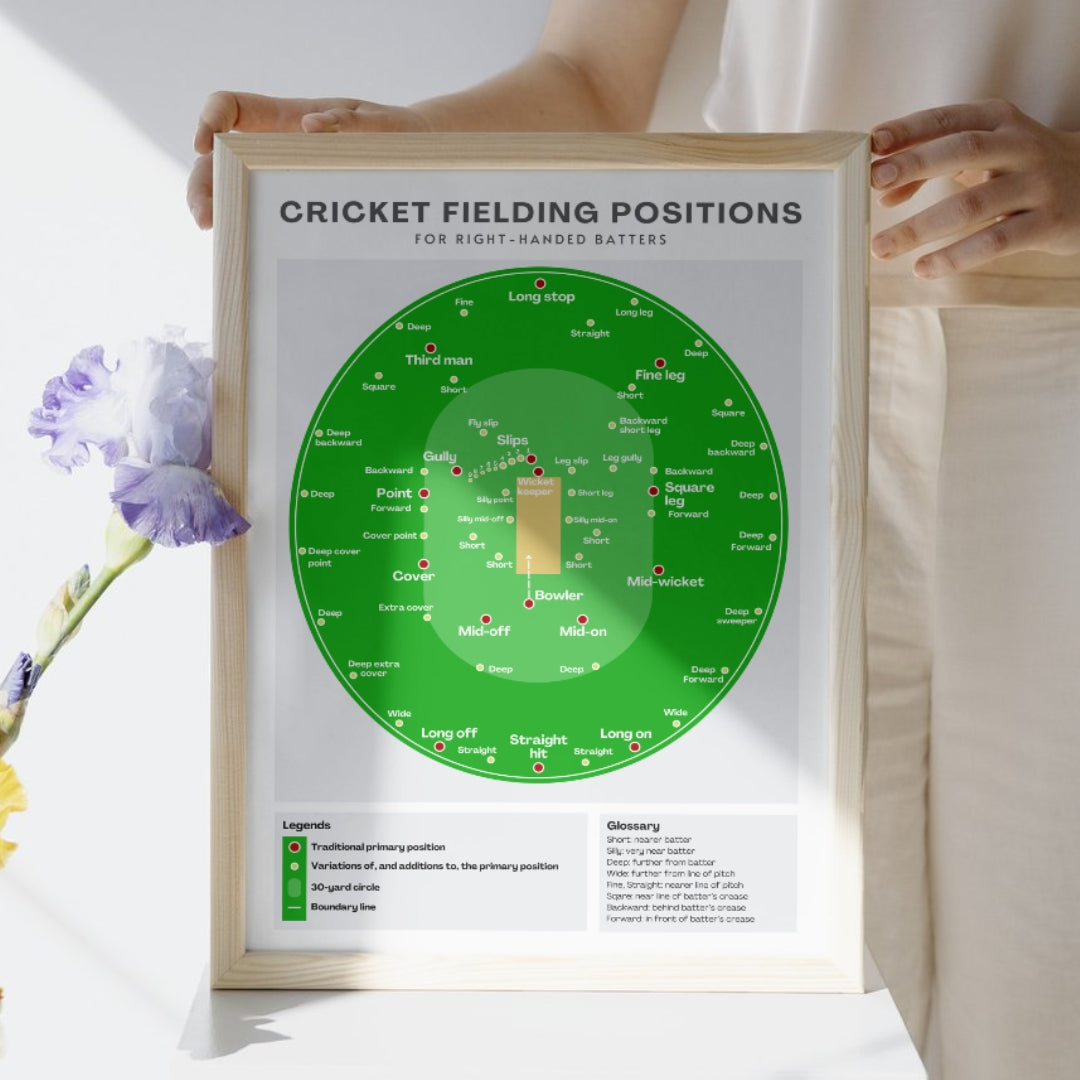 Cricket Fielding Positions Wall Print