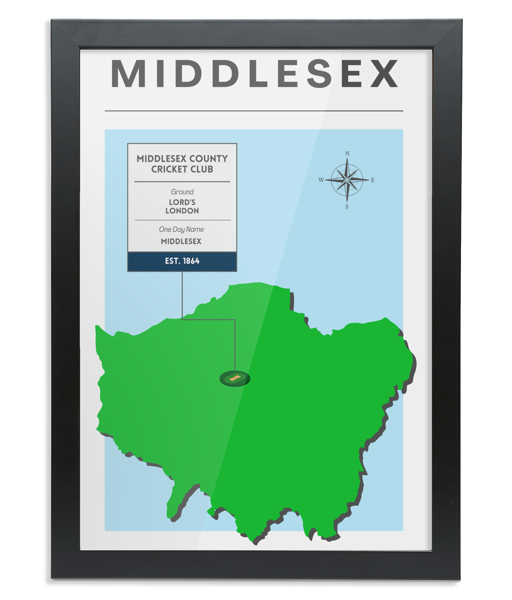 Middlesex County Cricket Poster