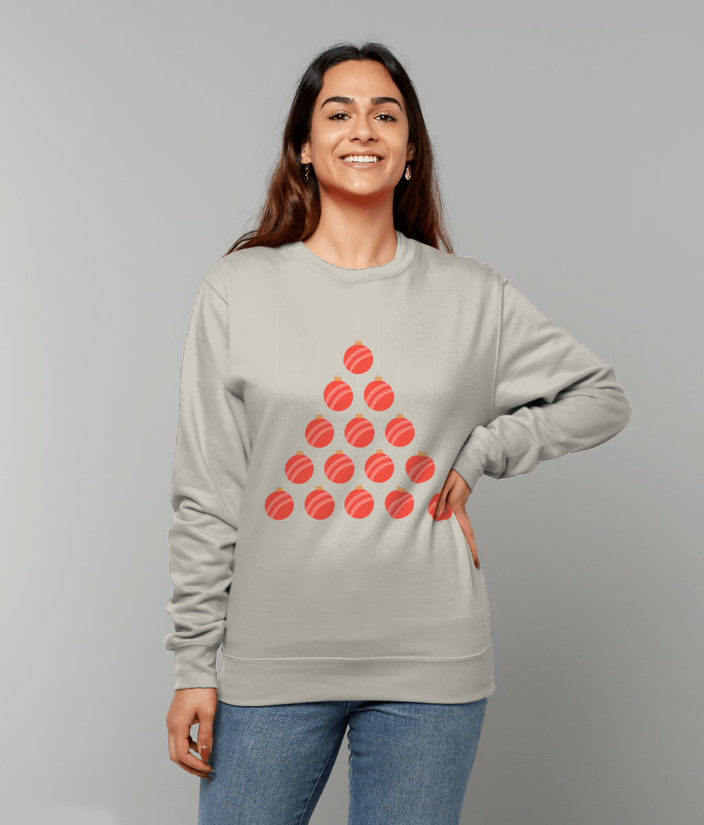 Cricket Ball Baubles Cricket Christmas Sweater | Adults | Unisex