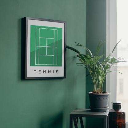 Tennis Court Wall Art | Contemporary Minimalist Poster