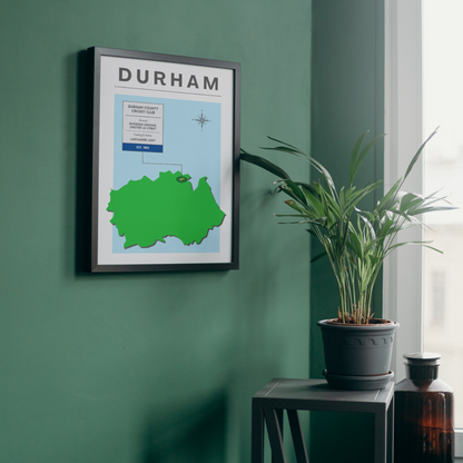 Durham Cricket County Poster