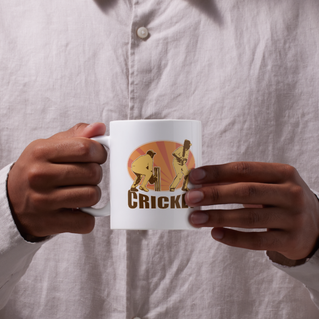 Retro Design Cricket Mug