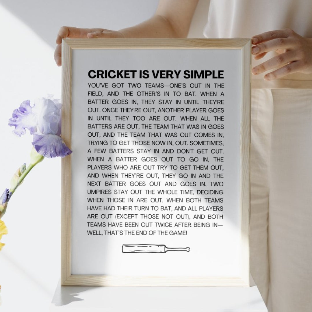 Funny Cricket Rules Print