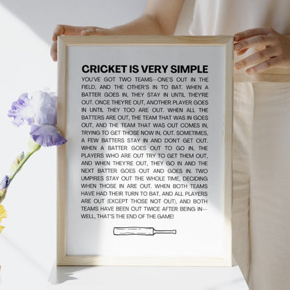 Funny Cricket Rules Print