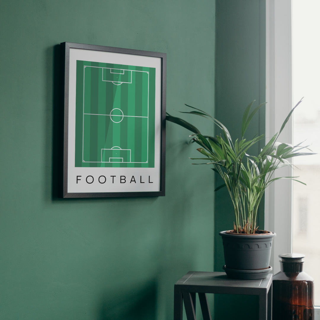 Football Pitch Wall Art | Contemporary Minimalist Poster