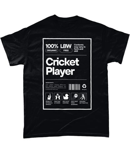 Cricket Player Label Novelty T-Shirt