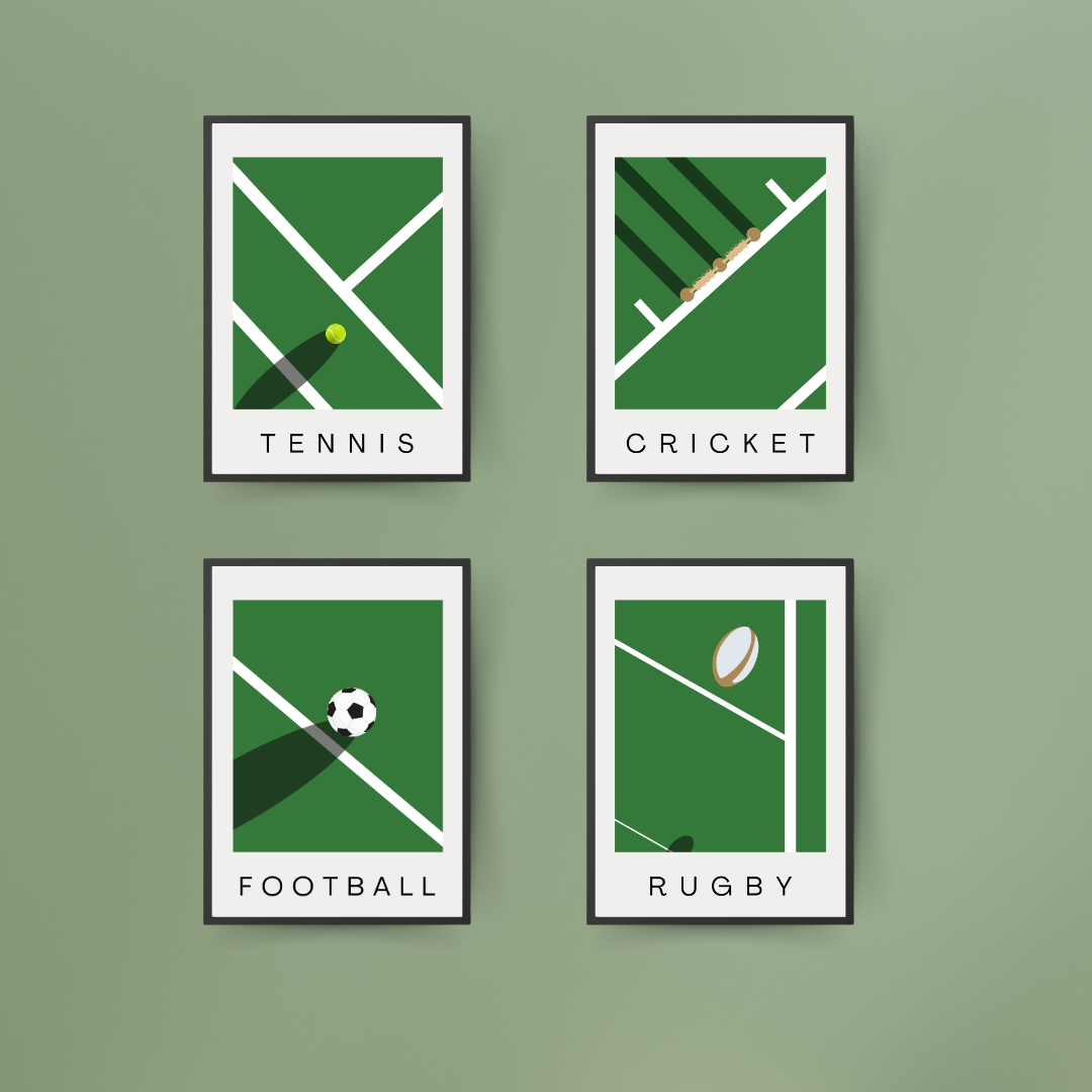 Football Contemporary Minimalist Wall Print