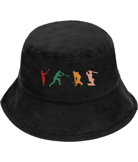 Embroidered Cricket Bucket Hat