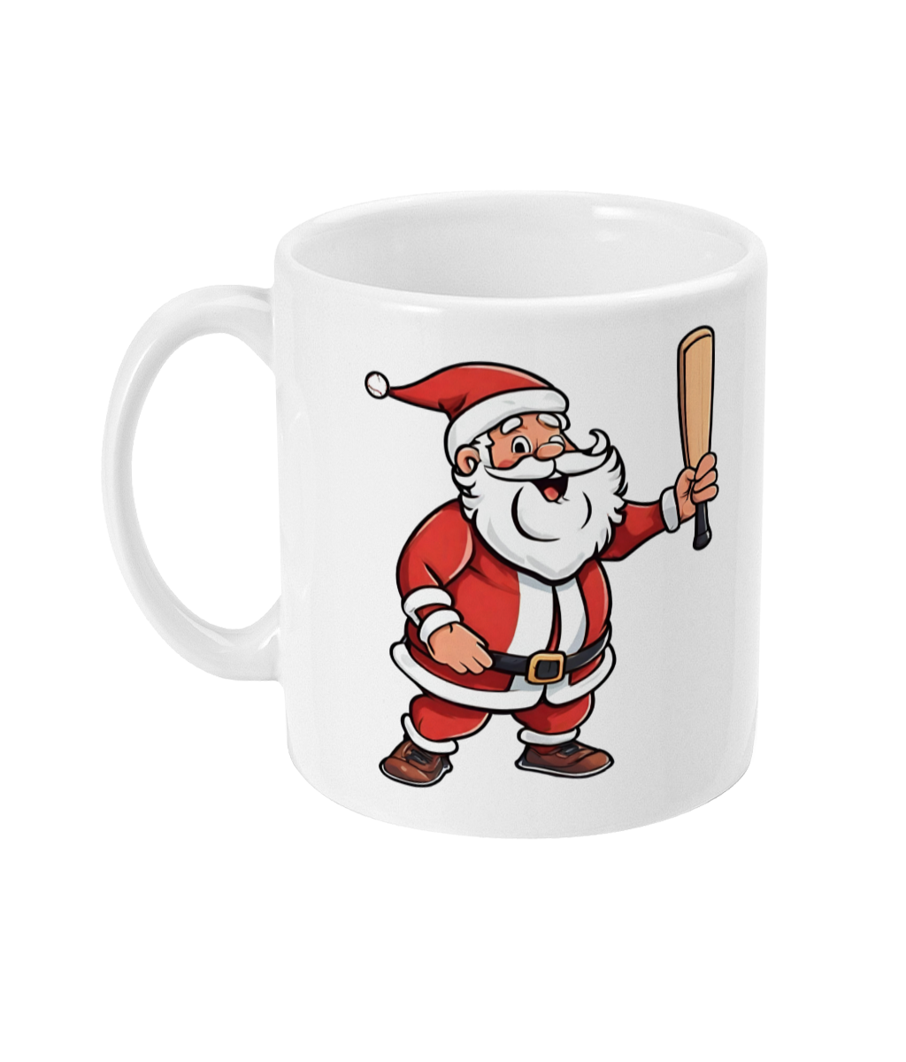 Christmas Mug | Santa With Cricket Bat