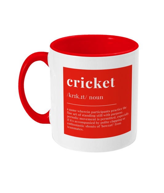 Humerous Cricket Definition Red Mug