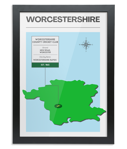 Worcestershire County Cricket Poster