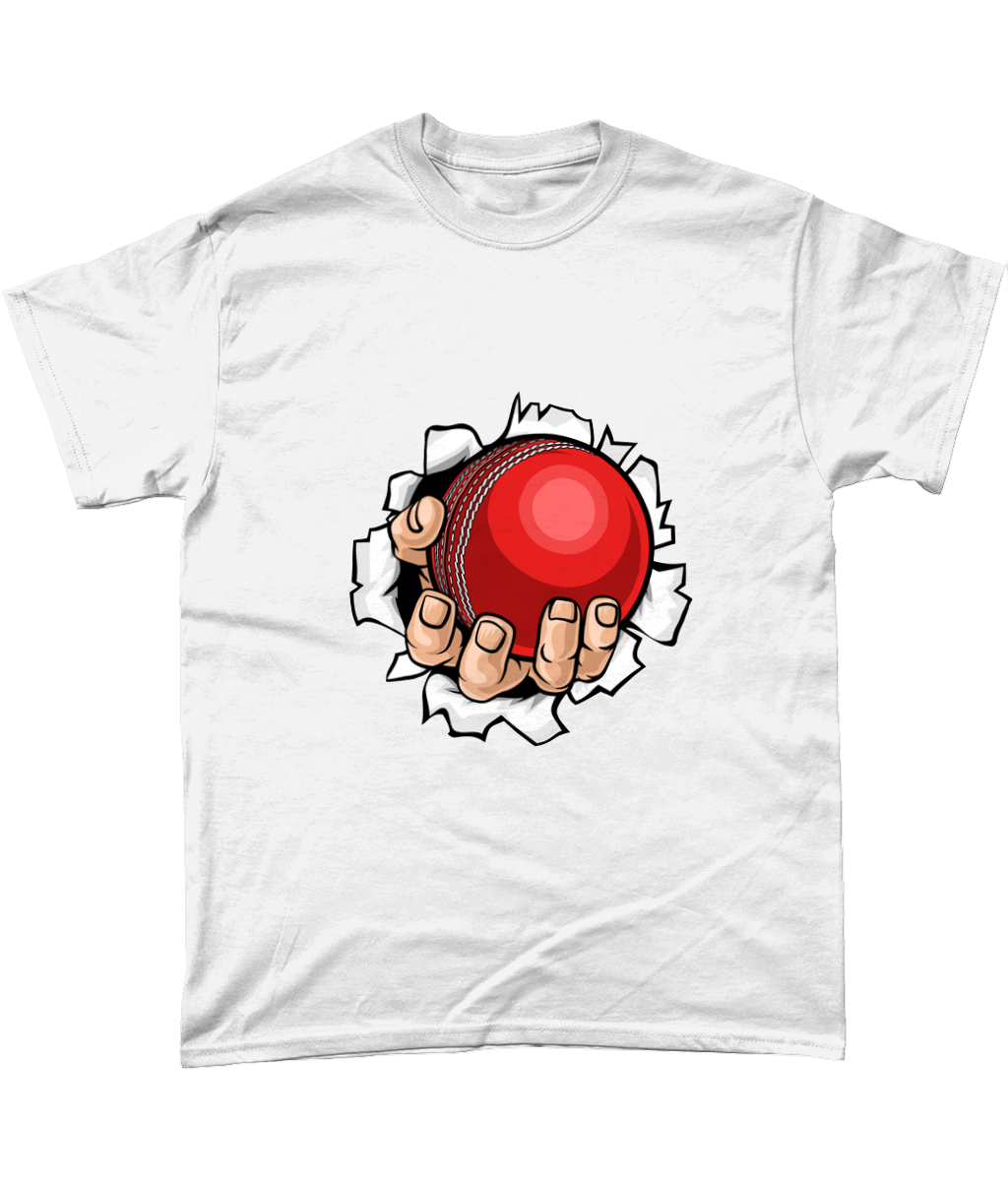 Novelty Cricket Ball in Hand Unisex T-Shirt