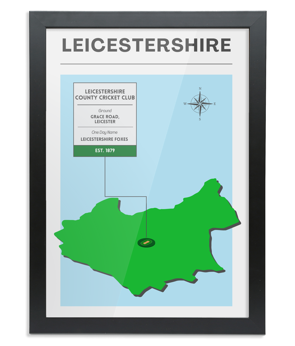 Leicestershire County Cricket Poster