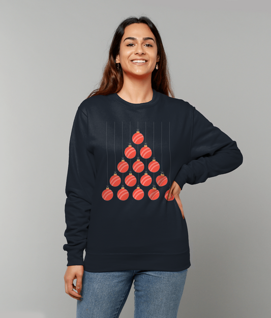 Cricket Ball Baubles Cricket Christmas Sweater | Adults | Unisex