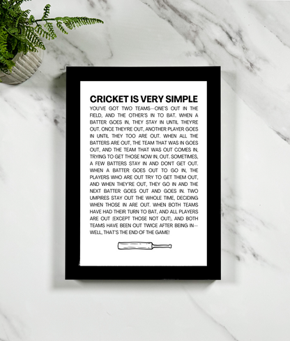 Funny Cricket Rules Print