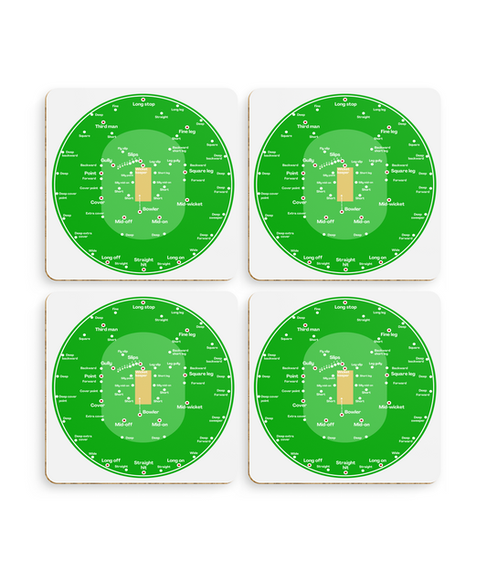 Cricket Fielding Positions Coasters