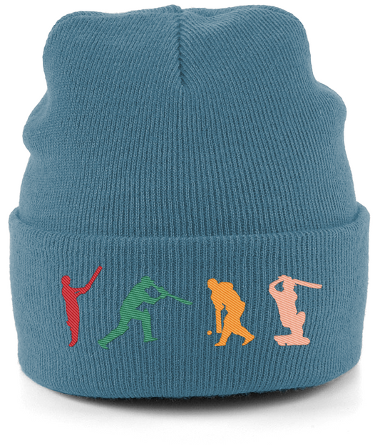 Cricket Batting Beanie Hat