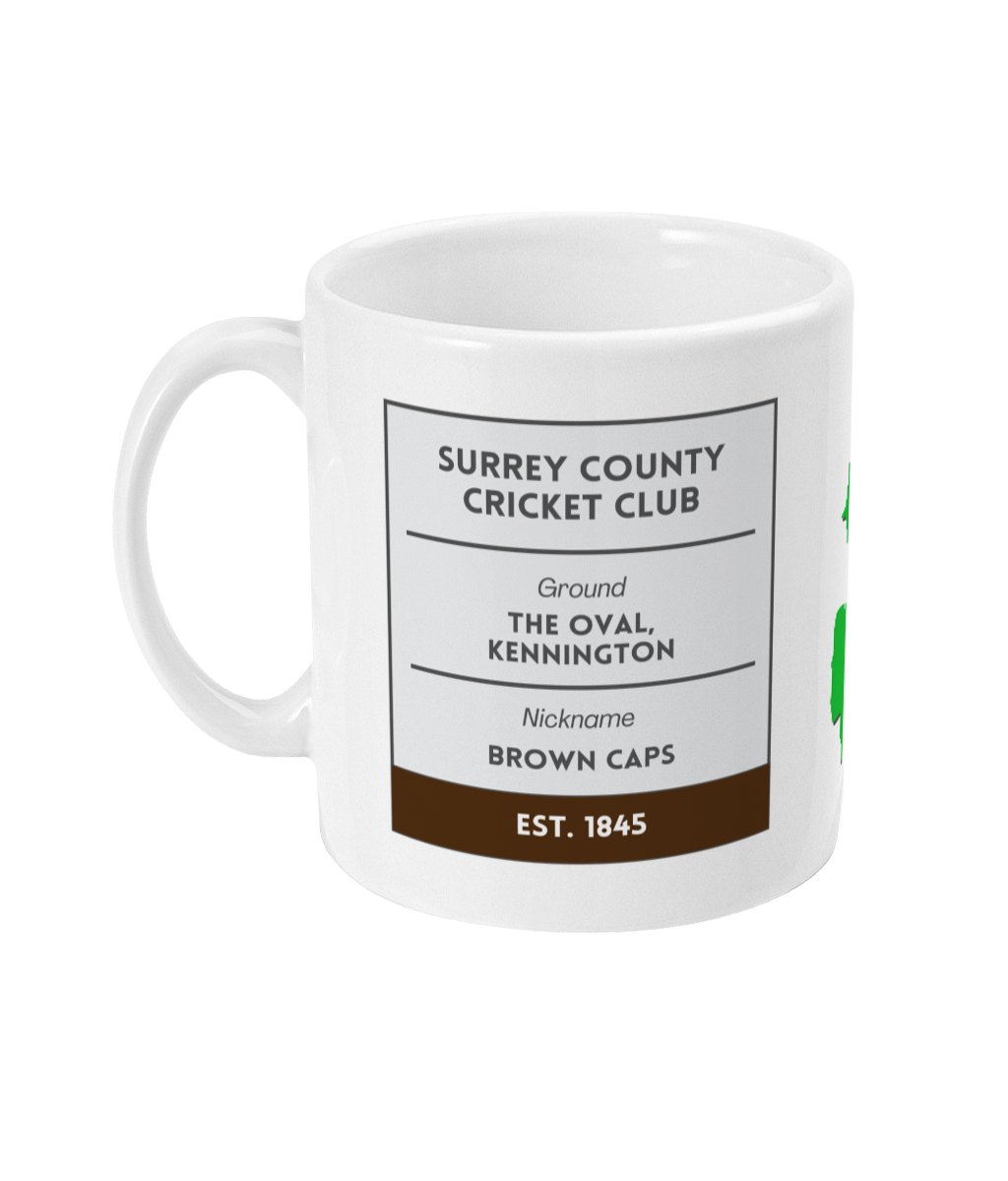 Surrey County Cricket Map Mug