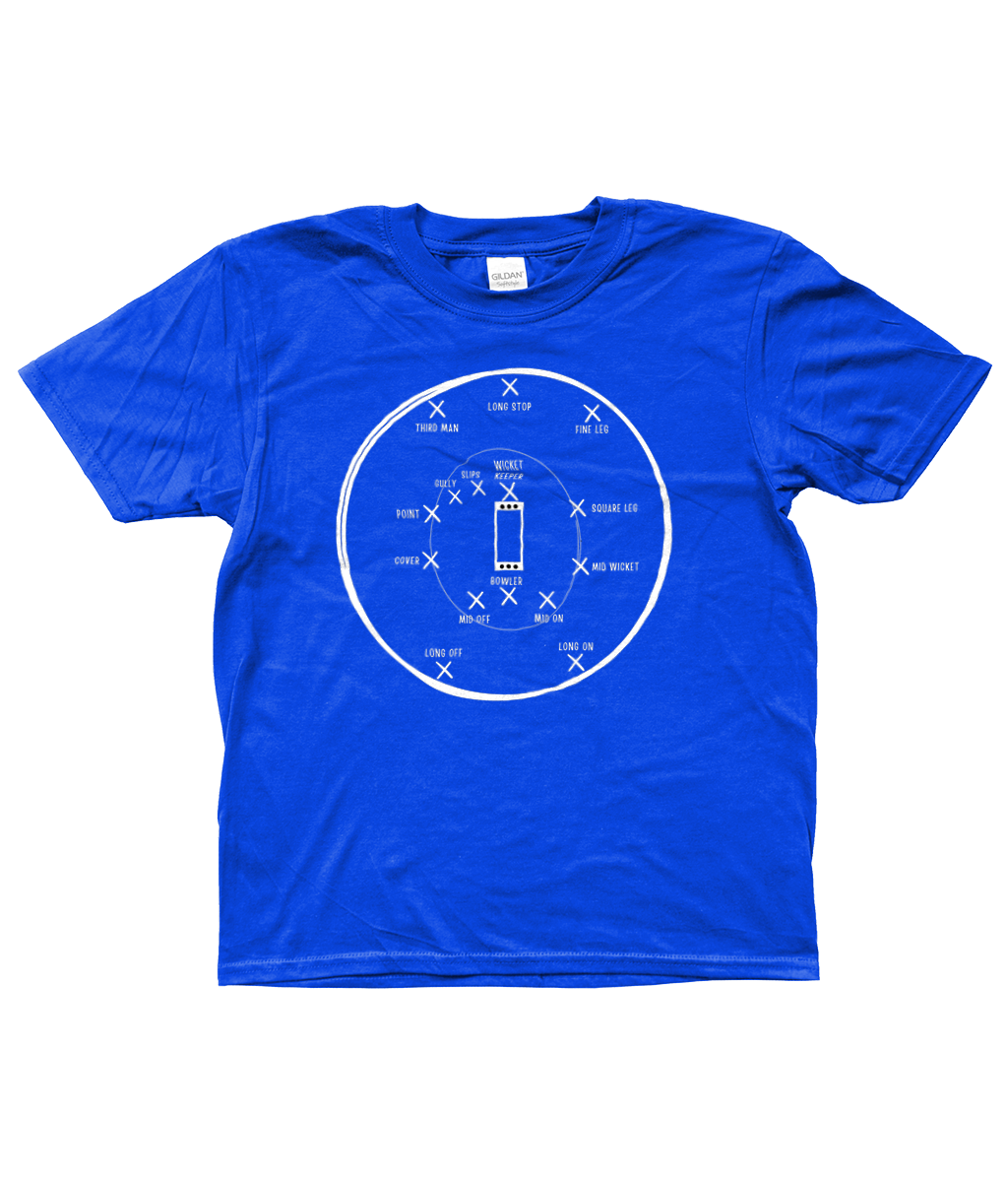 Kids Cricket Fielding Positions T-Shirt | 100% Cotton | Unisex