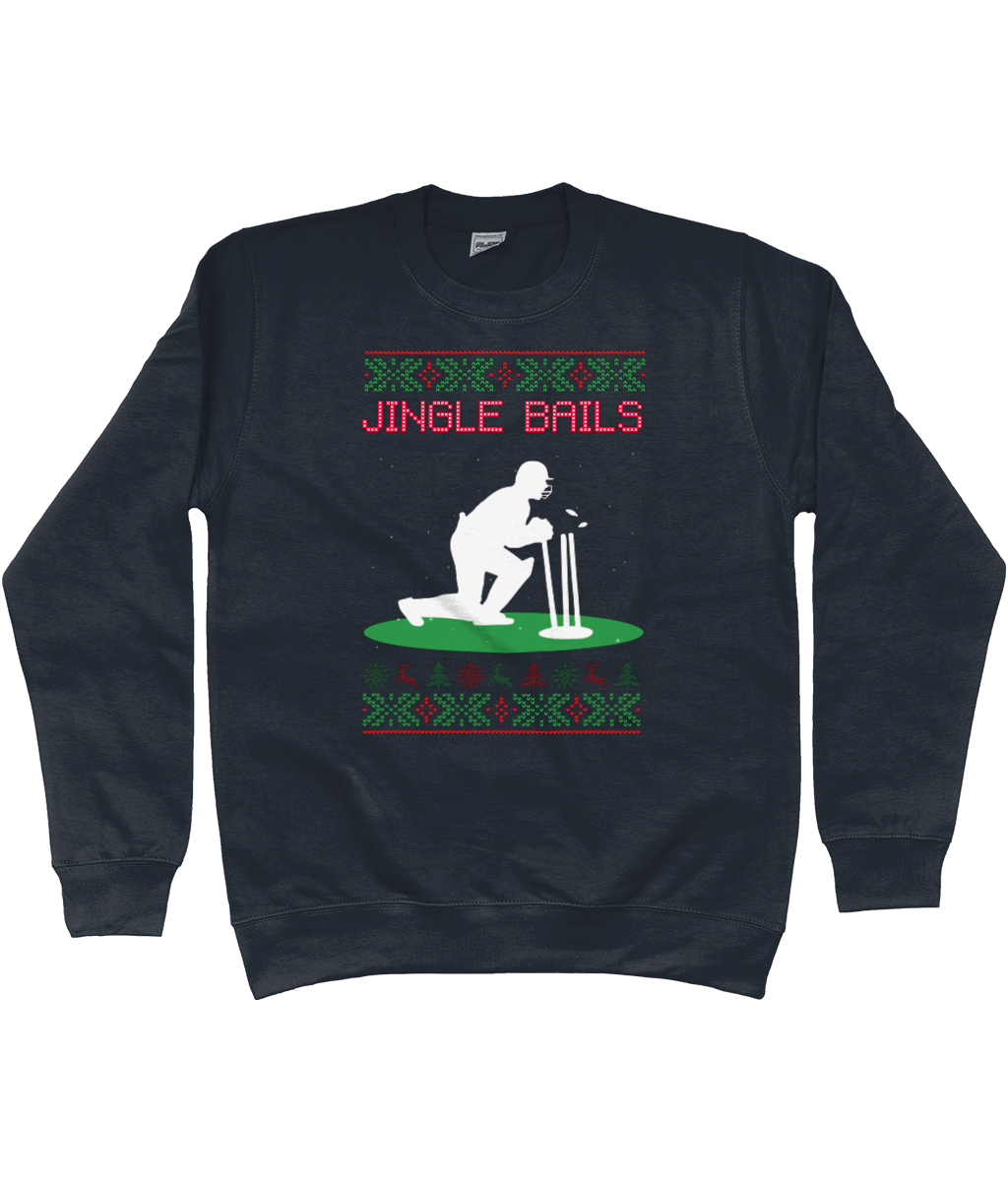 Jingle Bails Cricket Christmas Sweater (Ages 3-13)