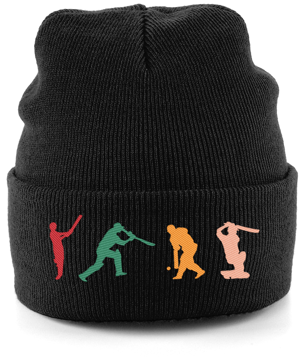 Cricket Batting Beanie Hat