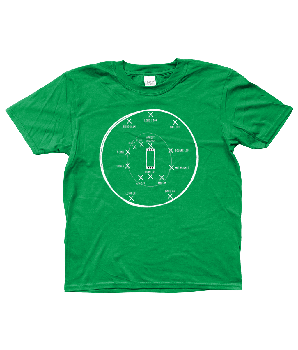 Kids Cricket Fielding Positions T-Shirt | 100% Cotton | Unisex