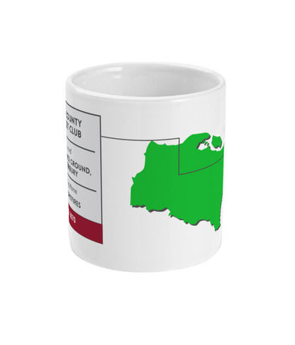 Kent County Cricket Map Mug