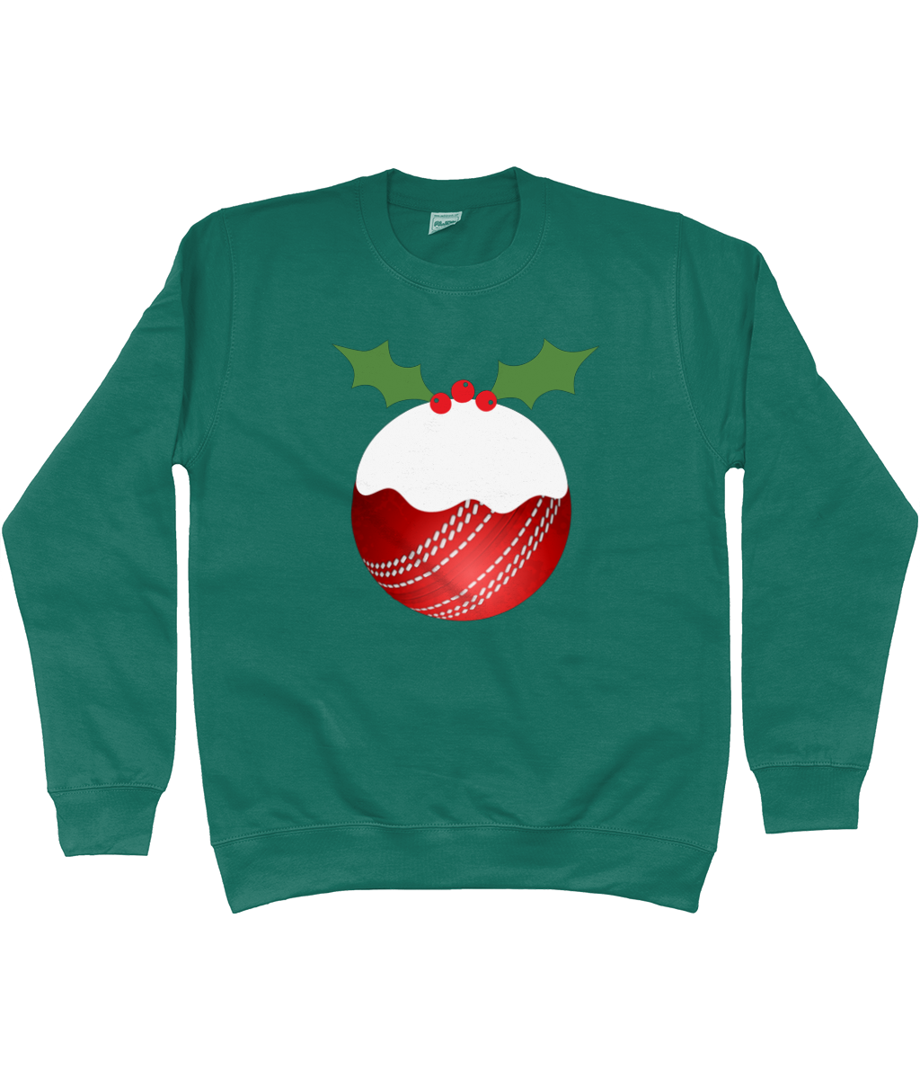 Cricket Ball Christmas Pudding Sweater | Kids (Ages 3-13)