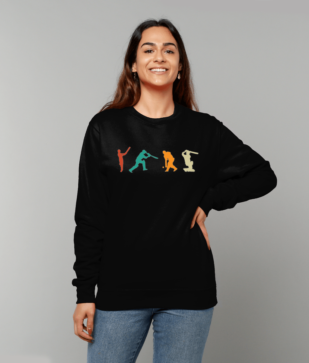 Retro Batters Cricket Unisex Sweatshirt