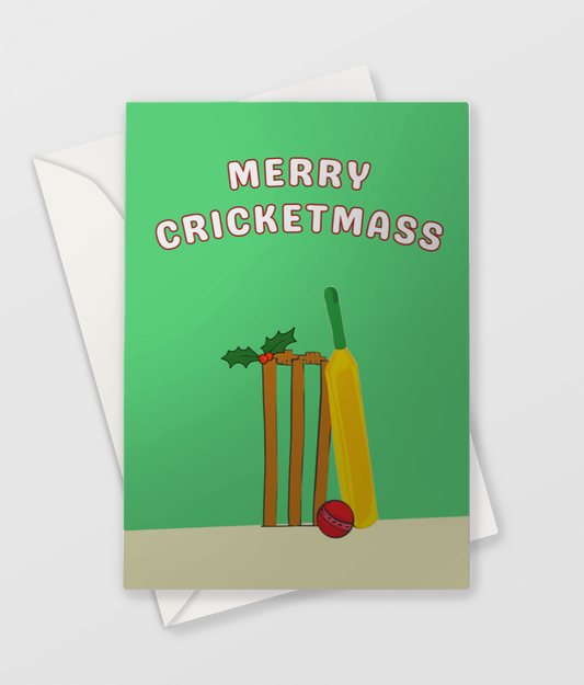 Merry Cricketmass Cricket Christmas Card